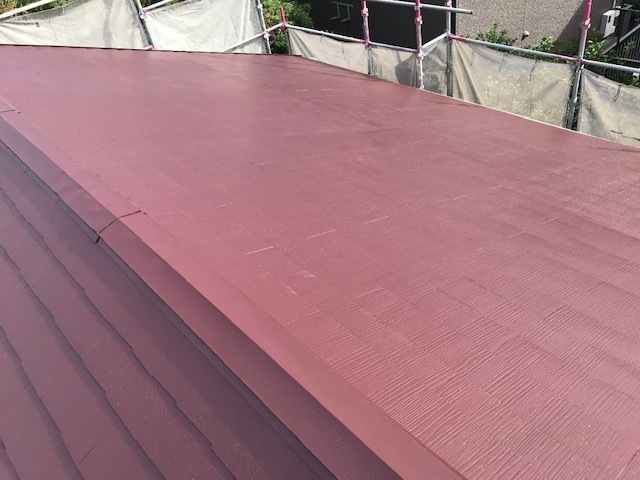東海市Kさま　屋根塗装完成