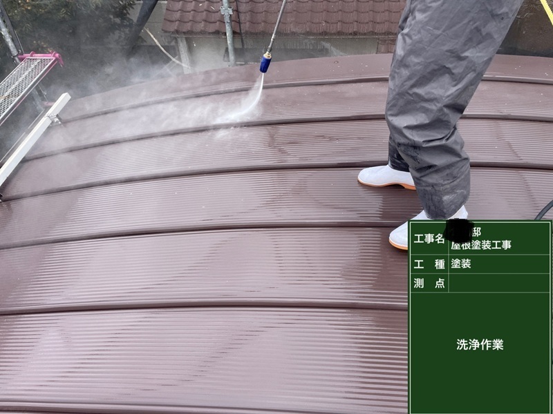 名古屋市昭和区　屋根高圧洗浄