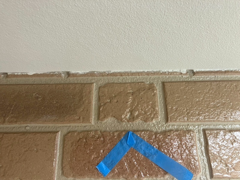 軒天取り合いシーリング工事前