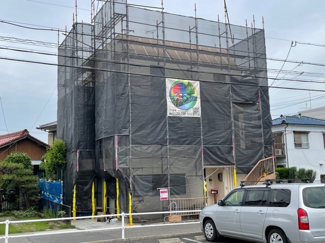 名古屋市守山区コーポU　外壁塗装・防水工事着工