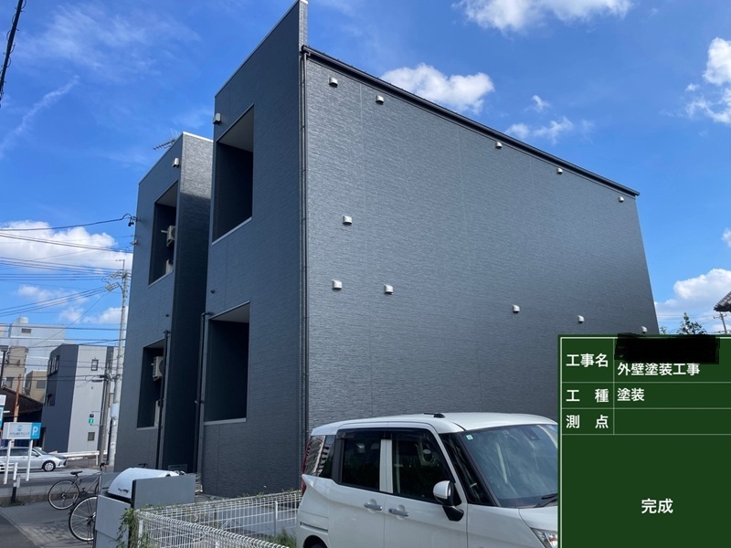 名古屋市中川区Sさまアパート外壁塗装工事完成