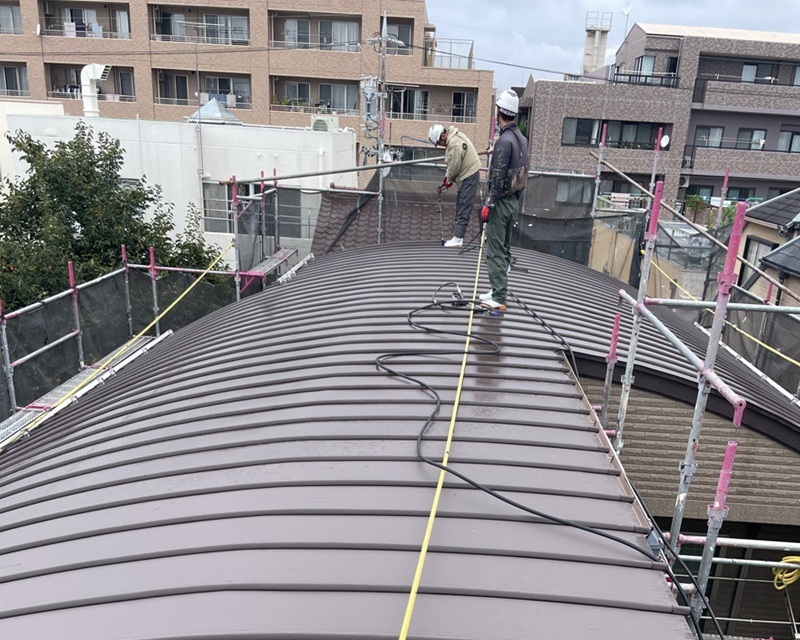 昭和区Kさま　屋根高圧洗浄