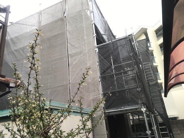 名古屋市守山区Tさま　外壁塗装着工