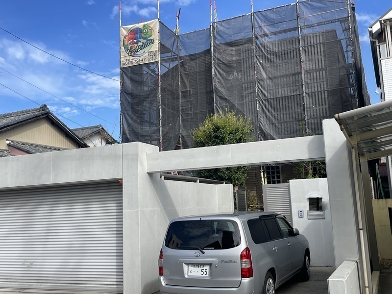 名古屋市昭和区屋根塗装工事着工