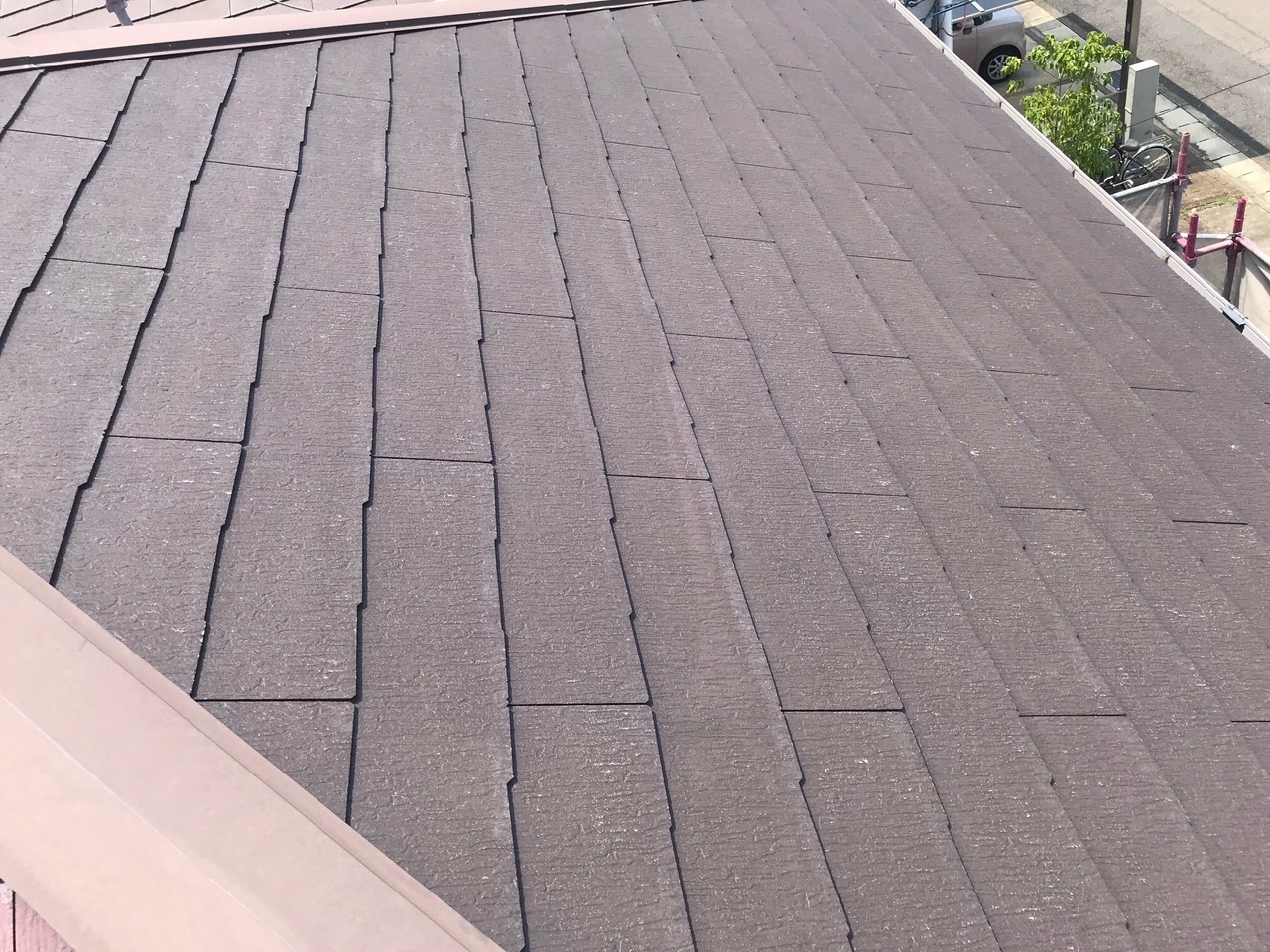 屋根カラーベスト洗浄後