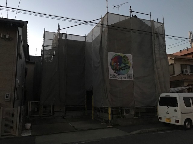名古屋市西区Ｉさま　外壁塗装 足場着工