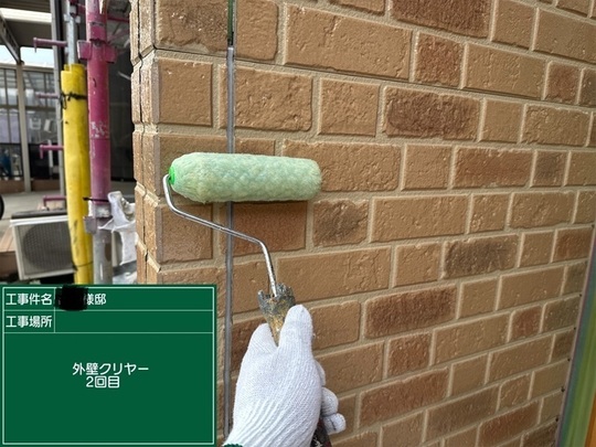 外壁クリヤー塗装