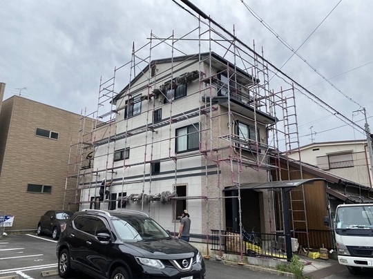 名古屋市北区Oさま　足場着工