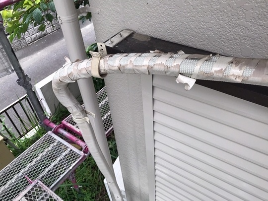エアコンホーステープ巻き前