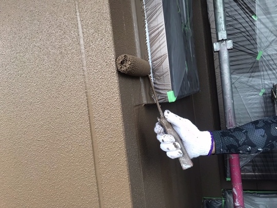 一宮市Tさま　外壁塗装上塗り