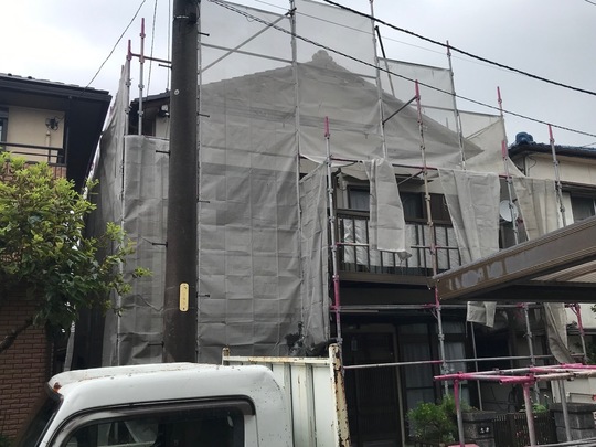 愛西市Sさま　足場架設