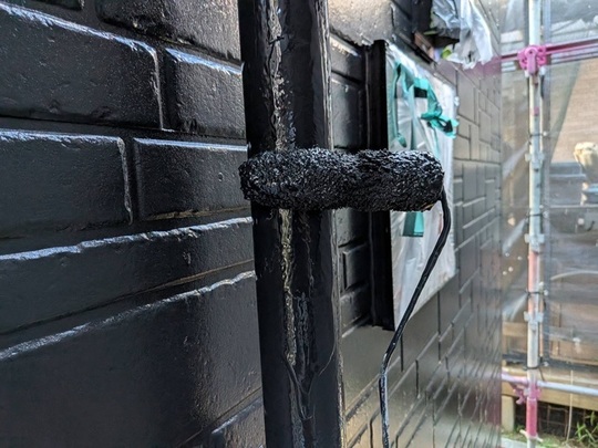 雨樋上塗り２回目