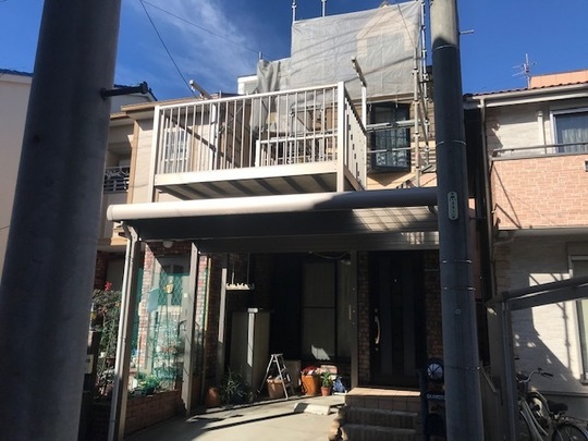 名古屋市港区Ｏさま　足場着工