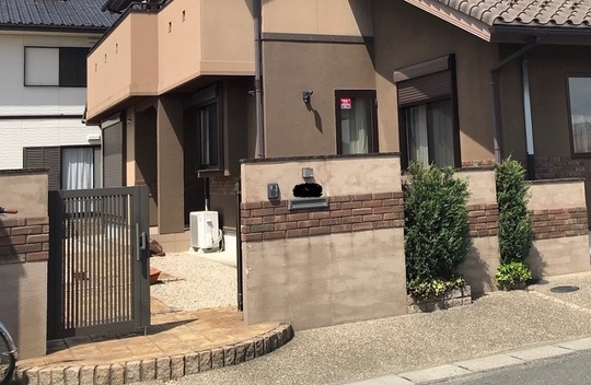 一宮市Tさま塀塗装前