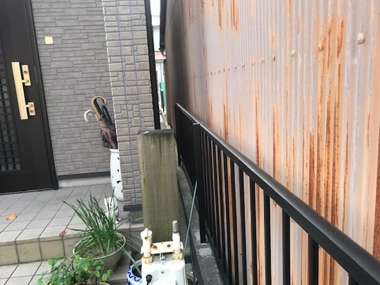 フェンス脱着前