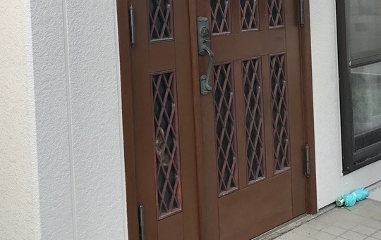 玄関扉塗装後