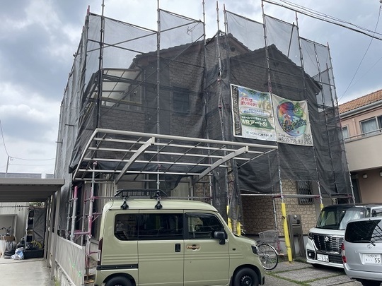 名古屋市西区Sさま　外壁多彩模様塗装