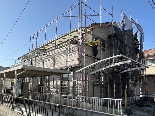 名古屋市西区Sさま　外壁塗装着工