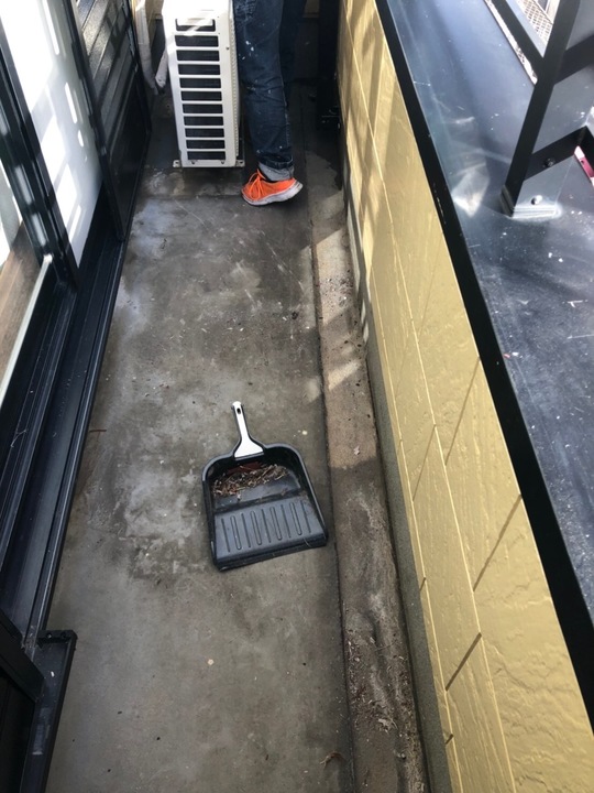 ベランダ清掃