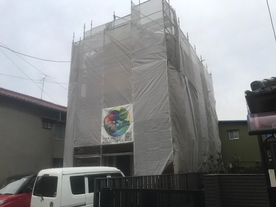 名古屋市北区Nさま　足場架設