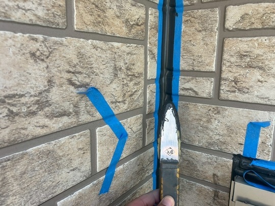 シーリング均し作業