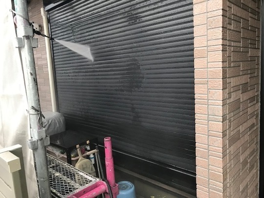 シャッター洗浄