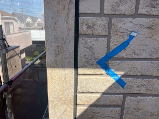 タテ目地シーリング完成