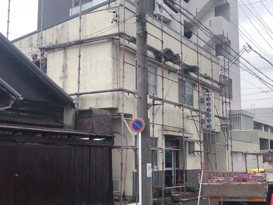 名古屋市昭和区さま　足場着工