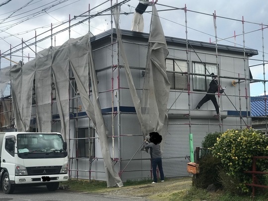 足場の取り払い